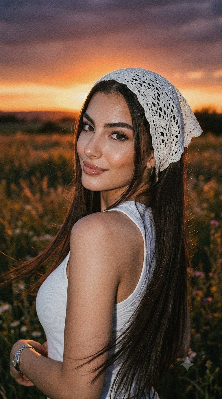 پرتره دختر در غروب